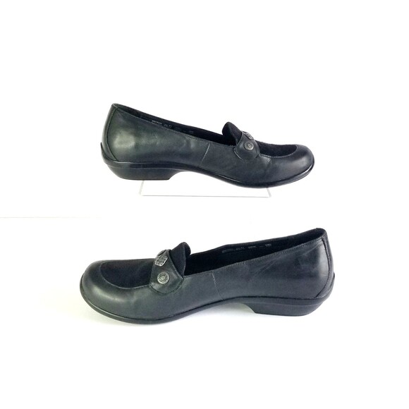 Vtg DANSKO Women's Ophelia Black Leather Loafers Studded Sz 41 10.5 11 Comfort - Picture 7 of 13
